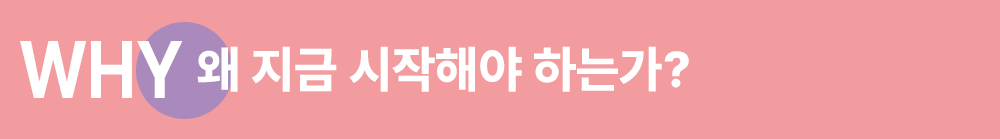 WHY 왜 지금 시작해야하는가?